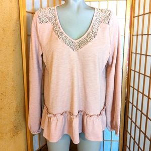 Promesa dusty rose/ pink shirt, large, NEW with tags